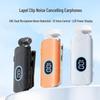 AI Voice-Controlled Bluetooth Lavalier Earbud with Digital Display and Long Battery Life for Business and Car Use