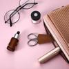 Small Precision Scissors Stainless Steel Facial Grooming Straight Tip Snips Professional Beauty Vintage Eyebrows Clippers Kit with Leather Case for