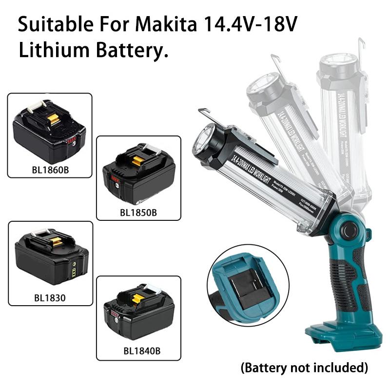 35W Handheld Light For Dewalt For Makita/Bosch/Milwaukee/BlackDecker/Craftsman/Ryobi 18V Li-Ion Battery 2000 LM Work Lights