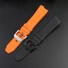 20mm Rubber Watchband For Hamilton Elvis 80th Anniversary H245850 H245550 H24585331 Concave-convex Waterproof Strap Black Orange