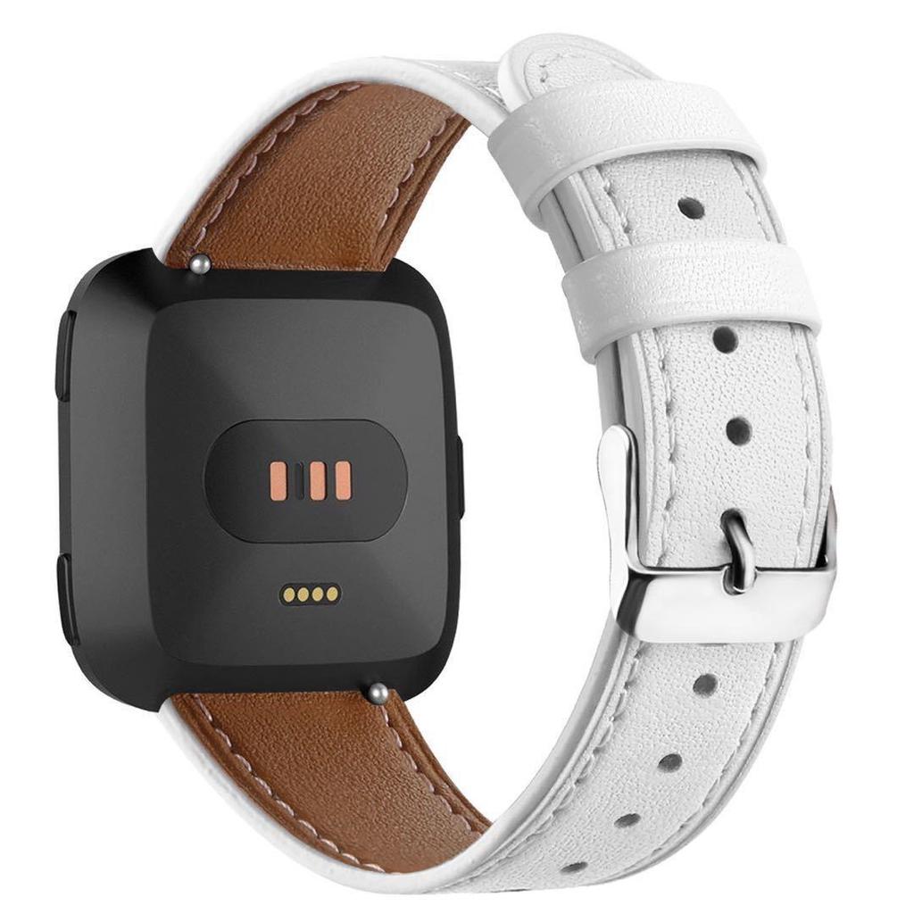 Fitbit Versa 2/Versa/Lite Leather Strap - Round Tail Cowhide Printed Wristband