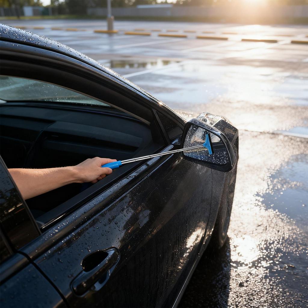 Squeegee For Window Cleaning Telescopic Window Squeegee Cleaner Portable Mirror Wipers For Truck Vehicle SUV Sedan Outdoor Daily