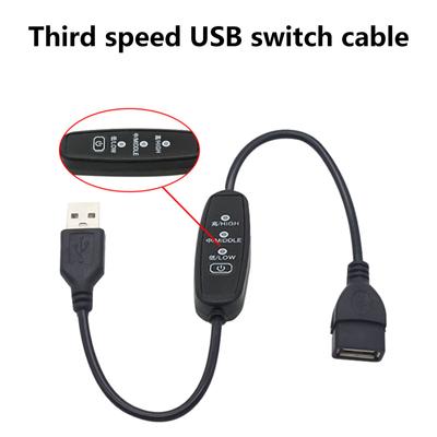 5V USB Speed Control Line with Switch for Charging and Adjusting Speed and Brightness of USB Fans and Lights