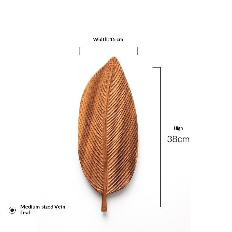 Walnut Leaf Refreshment Tray Household Wooden Tea Table Solid Wood Dry Tea Tray Teacup Tray Wooden Elegant