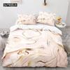 Colorful Marble Printed Pattern Bedspread Cover Package Microfiber Geometric Art Abstract Bed Cover Package King Dimension Queen Size For Girls Kids