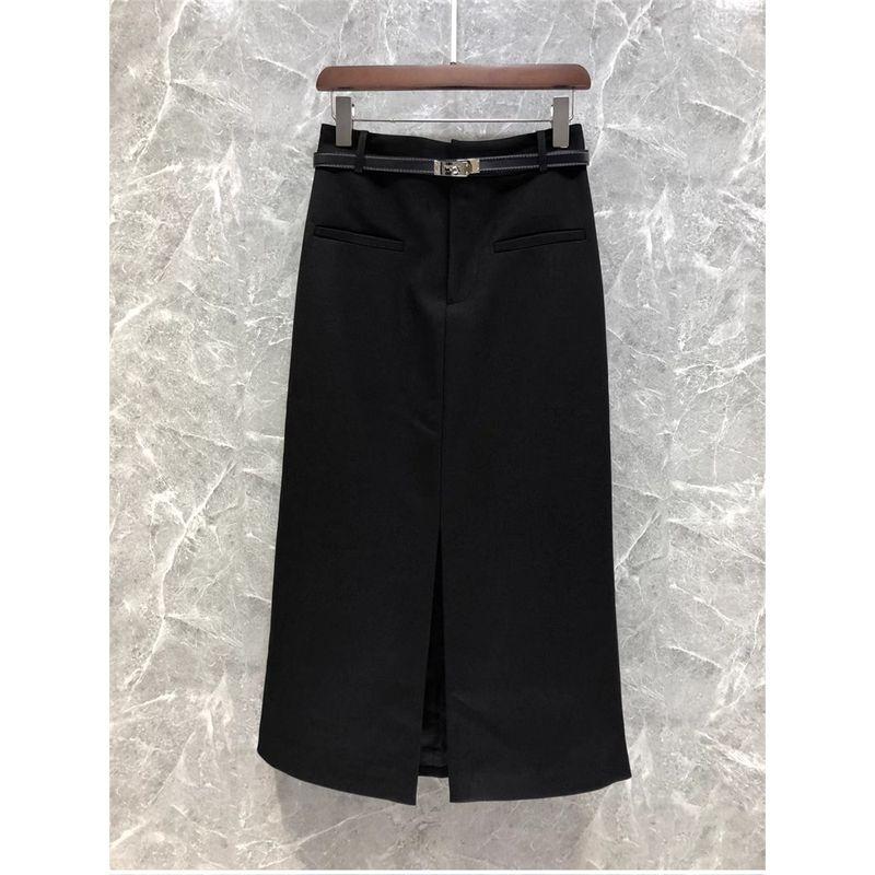 

Xiaozi Xixi 9 O04 Classy Slim Looking Slim Looking Suit Skirt Black(With belt) L