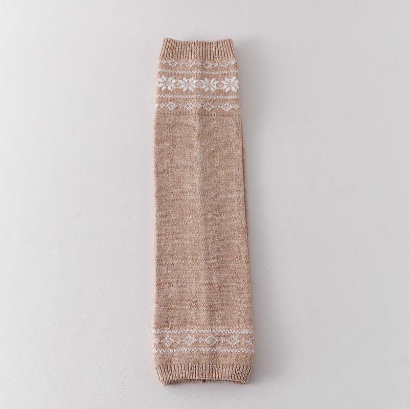 Fair Isle Retro Snowflake Knit Leg Warmers