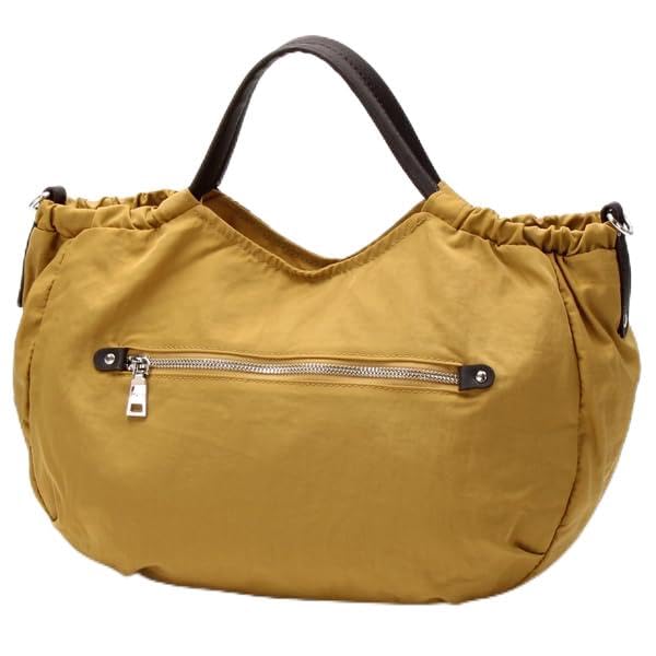 

Y SACCS vous et Side Gathered 2-Way Tote Bag, Medium, YV02402, Light Mustard (41)