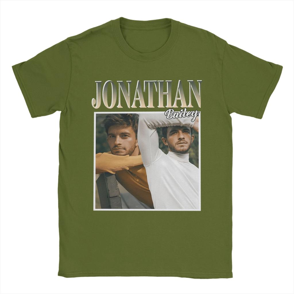 Casual Jonathan Bailey Actor TShirts for Unisex Crew Neck Pure Cotton T Shirt Short Sleeve Tees Summer Clothing