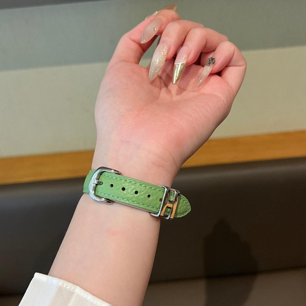 For Xiaomi Smart Band 10 Leather Watch Band Mi 9Pro New Design H Buckle Strap For Huawei Band 8/Fit4/Fit3 Cattle Hide Band Xiaomi Accessories