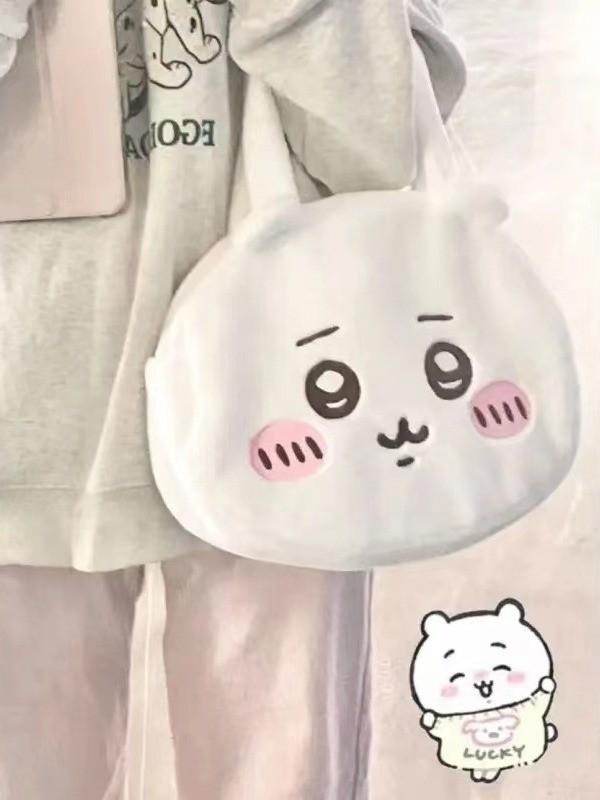 Kawaii Plush Ussachi Small Bag With Embroidery For Daily Use