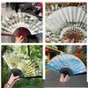 Cultural Creative Lacquer Fan Chinese Style Gold Sprinkled Xuan Paper Fan Blank DIY Calligraphy Painting Hanfu Folding Hand Fan
