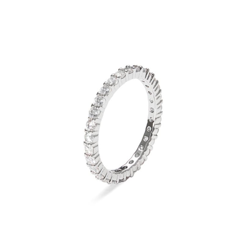MACIER 2MM Prong Setting Tennis Ring (Silver)