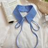 Plaid Fake Collar Women Detachable Collars For Women False Collar Lolita Lapel Tie Shawl Wrap Decoration