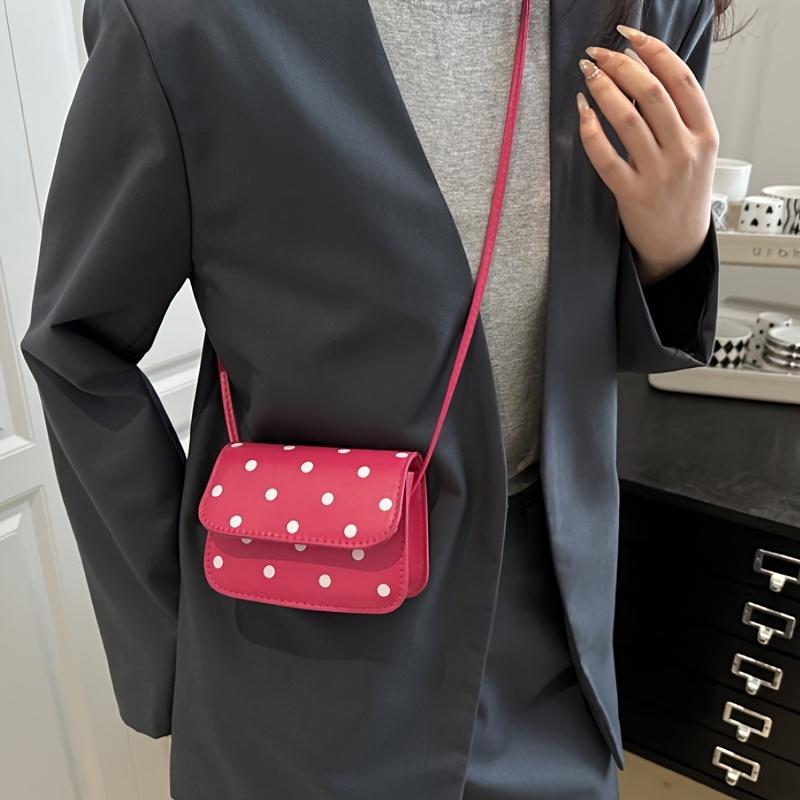 Mini Handbag for Women, Featuring Polka Dot Pattern That Is Versatile And Stylish Handbag, Shoulder Bag, Polka Dot Design