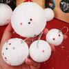 Foam Star Christmas Tree Ornament Shatterproof White Snowball Hanging Decor for Holiday Home Festive Party Decoration