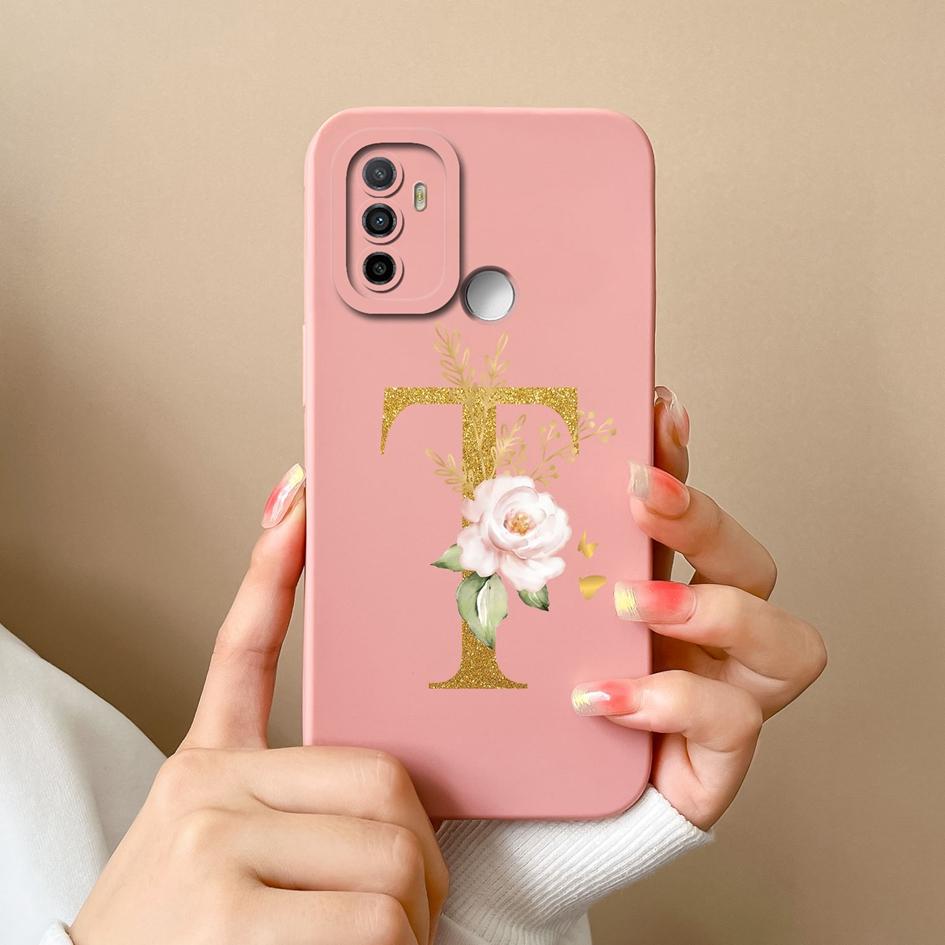 For OPPO F21 Pro F21S Pro 4G 5G Find X3 X5 Lite Phone Case Cover High Quality Protective Phone Bags Flower Letters Matte Soft Silicone For OPPO Bumper