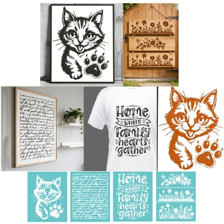 Multipurpose Adhesive Silk Screen Printing Template Polyester Silkscreen Print Stencil For Shirt Bag Clothing Making