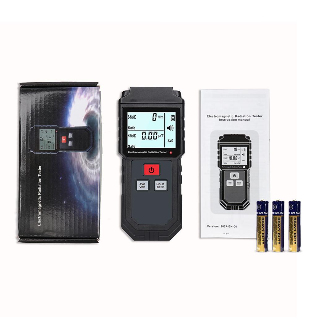 Electromagnetic Field Radiation Detector Portable Handheld EMF Monitor with HD LCD Screen
