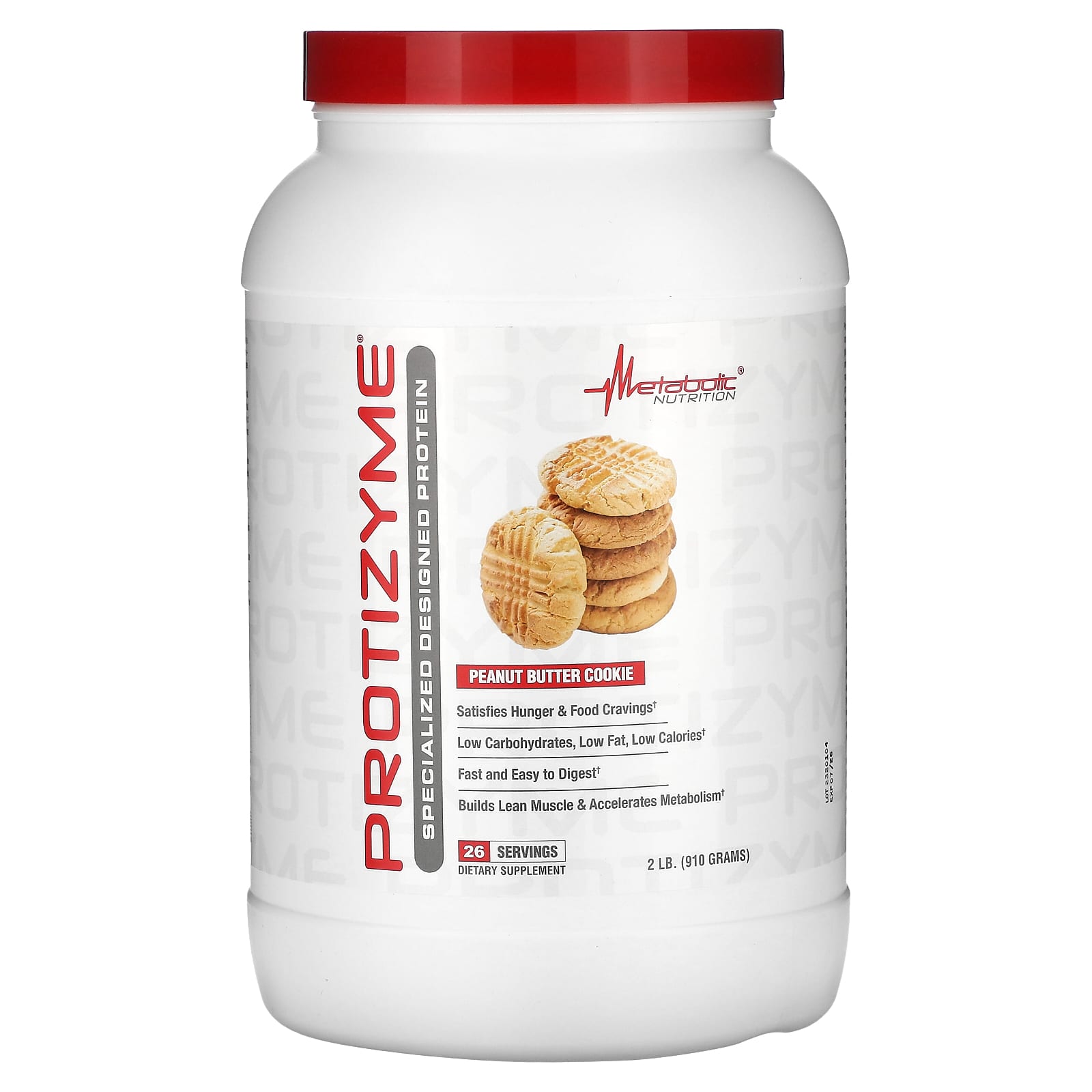 

Metabolic Nutrition, Protizyme, Specially Designed Protein, Peanut Butter Cookies, 2 lb (910 g)