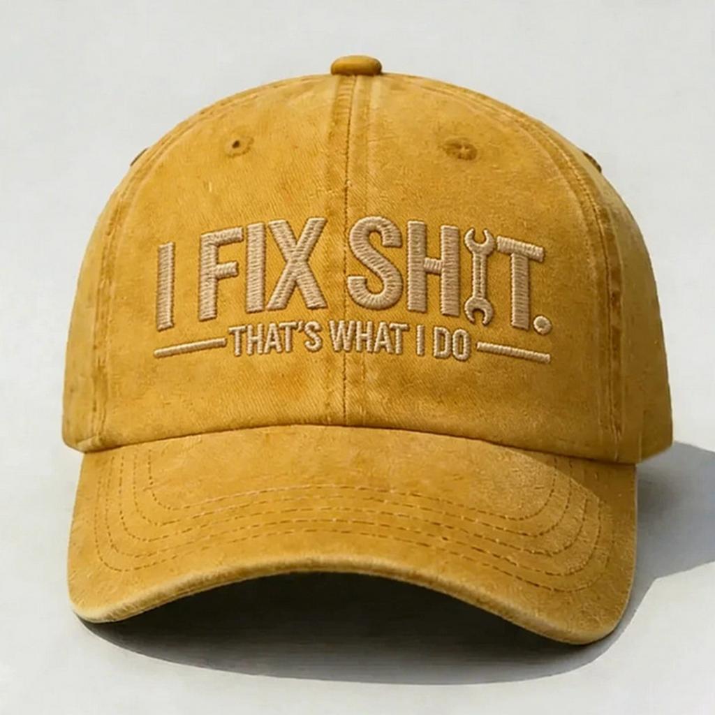 Unisex Letter Embroidered Hat Retro Distressed Embroidered Baseball Cap