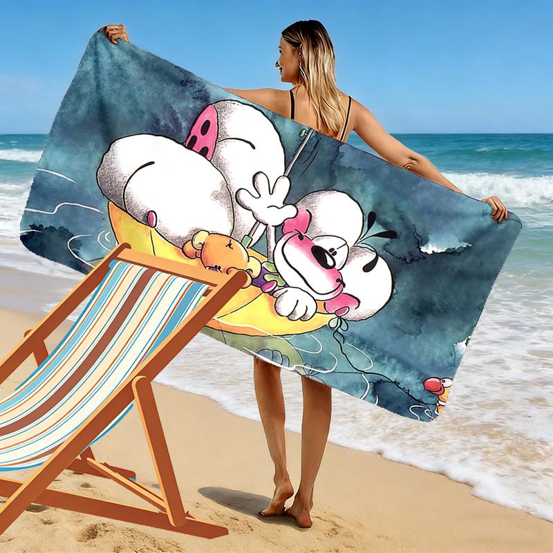 Diddl the Jumping Mouse2 Print Beach Towel, Large Soft Quick Dry Towel for Beach Camping Swimming