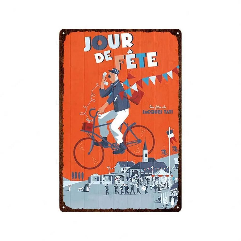 Francie Cyklistika Kovové plechové cedule Deska Nástěnná dekorace Vintage umělecké plakáty Železné malby pro pánský pokoj Domácí kavárnu Zahradní klub Bar