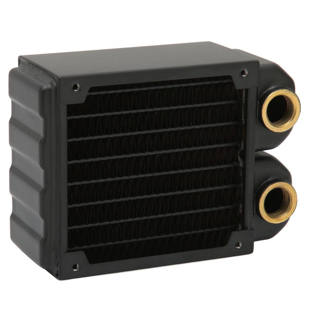 Water Cooling Radiator Double Layers 8 Pipes G1 4 Thread Brass Water Cooler with Screws for Engraving Machine Printer