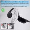 Ture Bone Conduction Headphones Bluetooth 6.0 Earphones Waterproof Wireless Sport Headsets with Mic for Workout Running