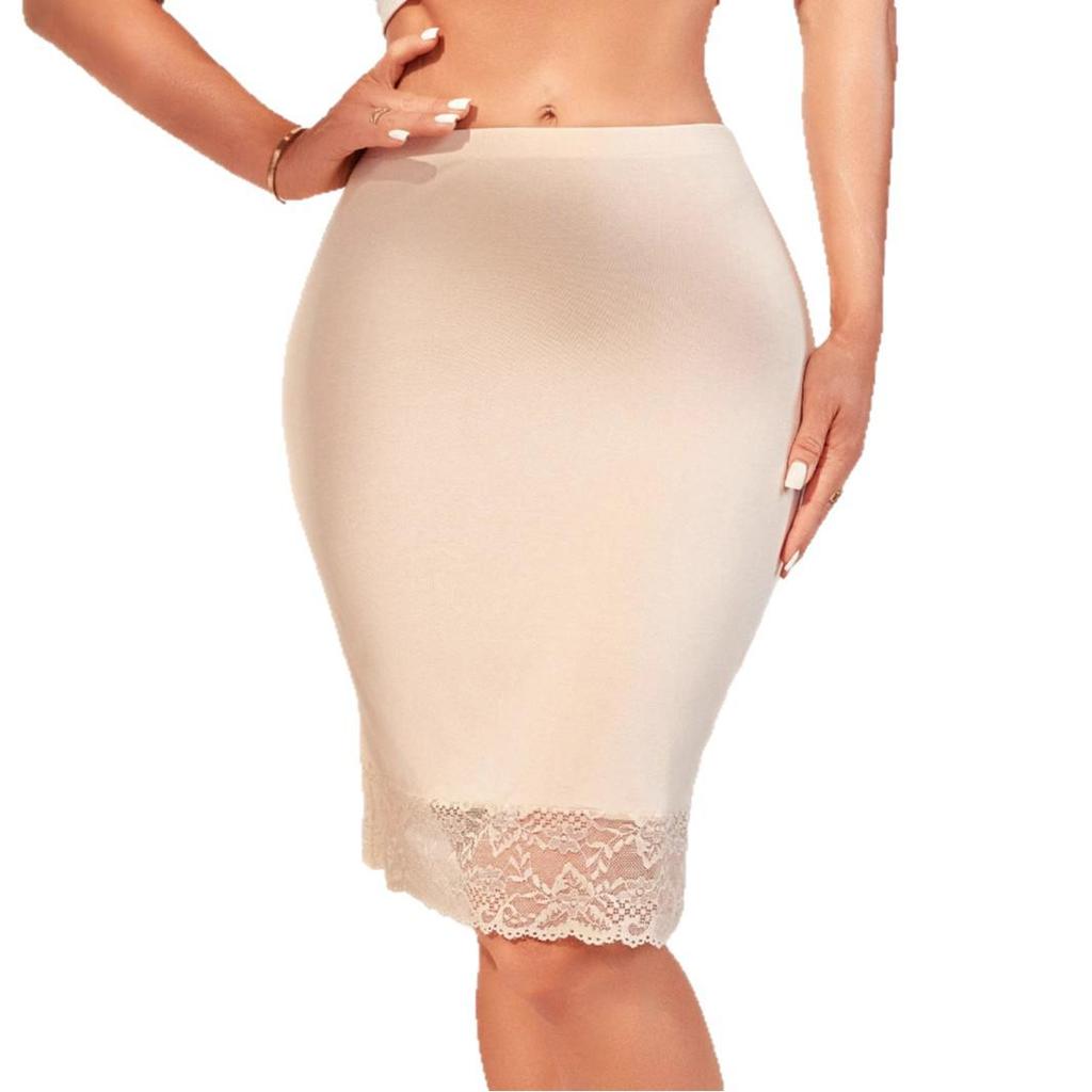 Women's European & American Lace Hem Summer Dress with Anti-exposure Lining