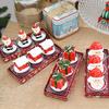3pcs/Set Christmas Candle Santa House Pine Cone Table Decor Gift Home Decoration