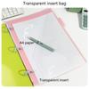 5 Pcs 3 Holes File Folders Document Bag Document Organizers Plastic Dividers Index Page Folders School Office Supplies