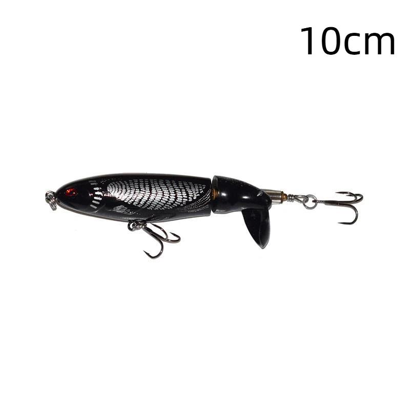 9.5/10/14Cm Esca da Pesca Topwater Whopper Popper Esca Artificiale Hard Plopper Coda Rotante Morbida Attrezzatura da Pesca Minnow