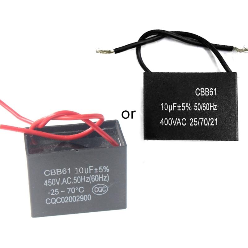 CBB61 Capacitor 450V 1UF-20UF Start Capacitance Fan Capacitor 1/1.2/1.5/2/3/3.5/4/5/8/10/12/15/16/20UF