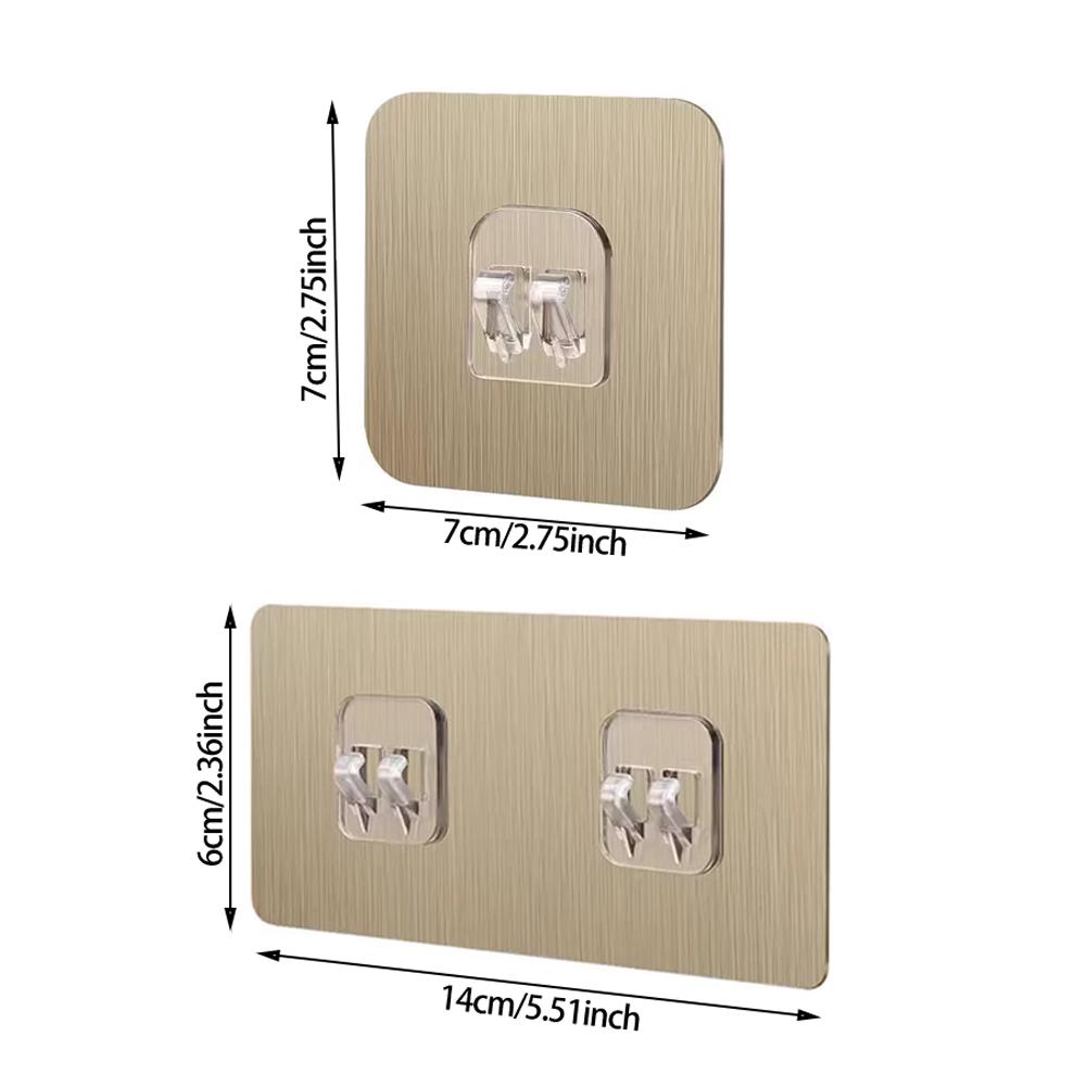 5PCS Waterproof Strong Adhesive Hook Shelf Sticker for Bathroom Kitchen Wall Shelf Rack Kitchen Sticking Wall Screw Hook Hanger