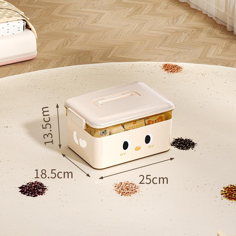 

Creative Cute Storage Box Organizer with Lid Home Toys Snacks Sundries Book Storage Box Plastic Large Capacity Stackable Boxes