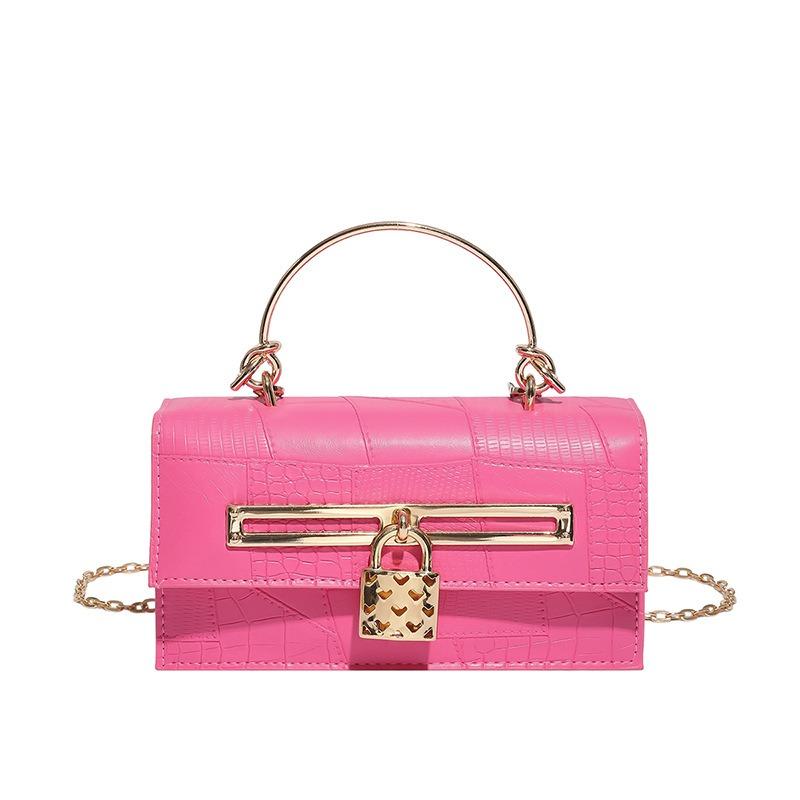 Versatile Bag Women's New Fashionable Large-capacity Handbag Women's Shoulder Bag Bright Leather Stone Pattern Commuter Bag