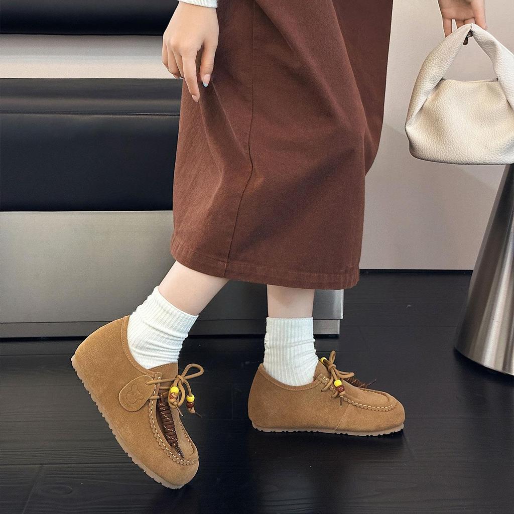 Women's Leather Loafers 2025: Autumn Casual Collection Retro Style.