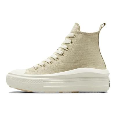 All Star Move Casual Versatile High-Top Canvas Shoes Women Sneakers Beige A09100C