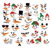 Christmas Creative Cute Carrot Snowman Emoticon Stickers Decoration, Suitable for Motorcycle Body and Rearview Mirror Decoration