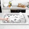 Nordic Light Luxury Kitchen Countertop Drain Mat Technology Cloth Bathroom Bathroom Absorbent Non-slip Quick Dry Mat