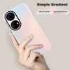 Phone Case for Huawei P50 Pro, Silicone Soft Edge Simple Semi-Transparent Full Protection Shockproof Laser Gradient High-End Frosted Hard