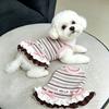 Soft Thin Teddy Dog Skirt Cute Style Puppy Clothes New Lace Dog Dresses  for Small Dogs