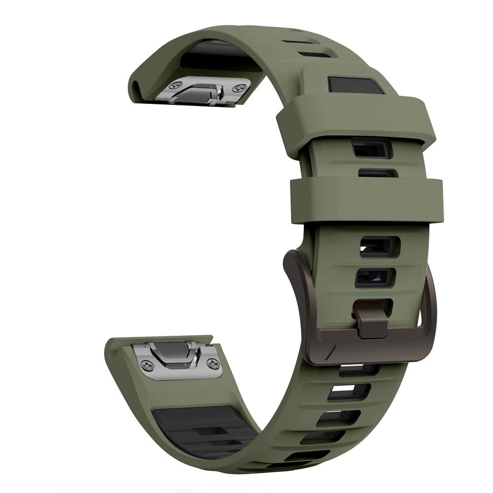22mm 26mm Watch Strap Two-Tone Silicone For Garmin Fenix 8 Pro 8 7X 7Pro 6/Enduro 3/Instinct 2X/Tactix 8 Smartwatch Watch bands