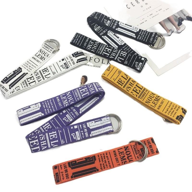 Waist Fashionable Canvas Belt For Men And Women With Chic Double Design Ring