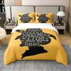 Black Cat Duvet Cover Halloween Witch Hat Comforter Gothic Spider Bedding Set for Kids Teens Halloween Decor