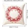 Soft Christmas Pillow Cover Pink Watercolor Style Santa Pillow Cover  Party Decoration