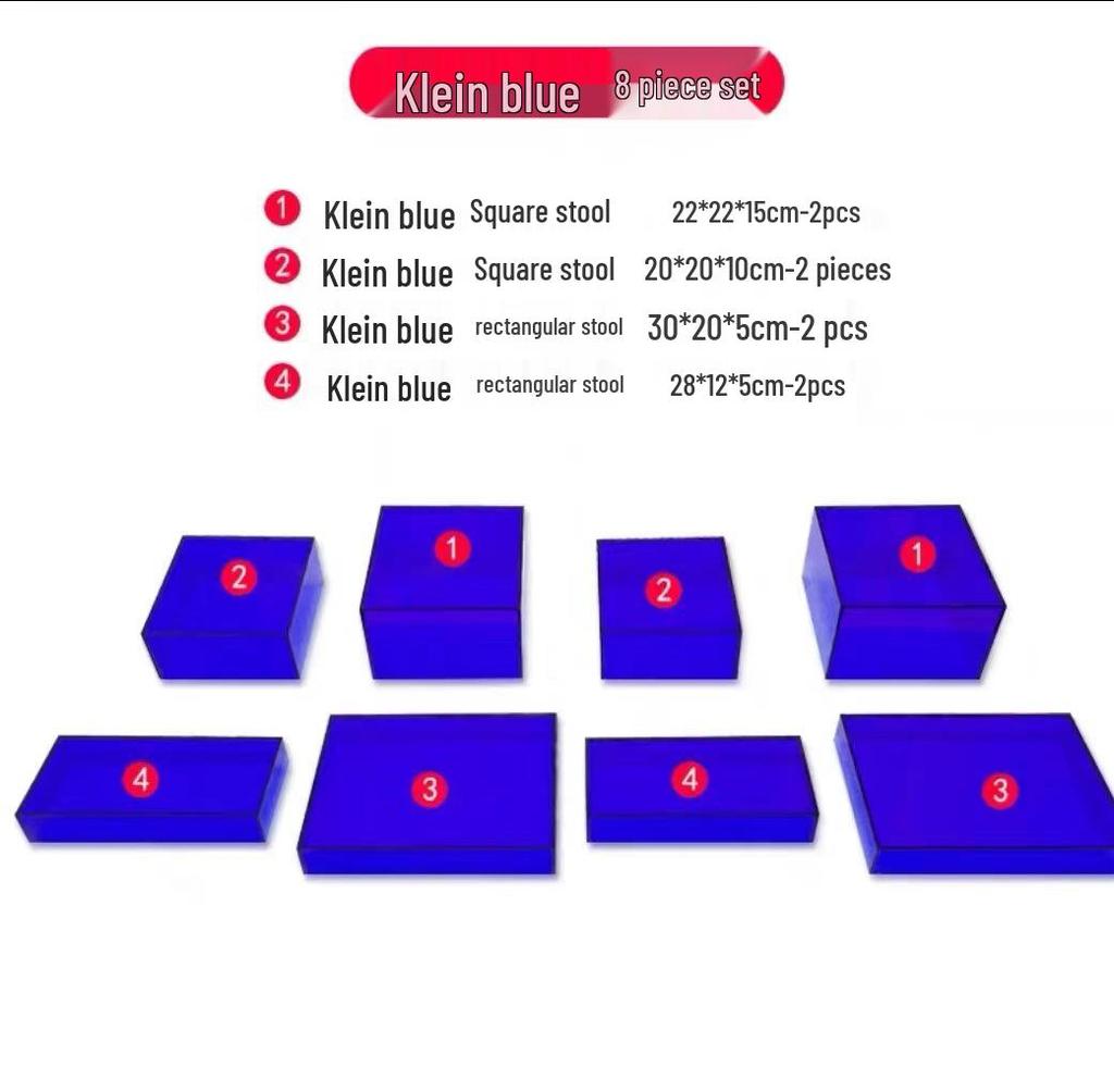 Blue Acrylic Dessert Table Display Stand for Tea Break & Birthday Ornaments