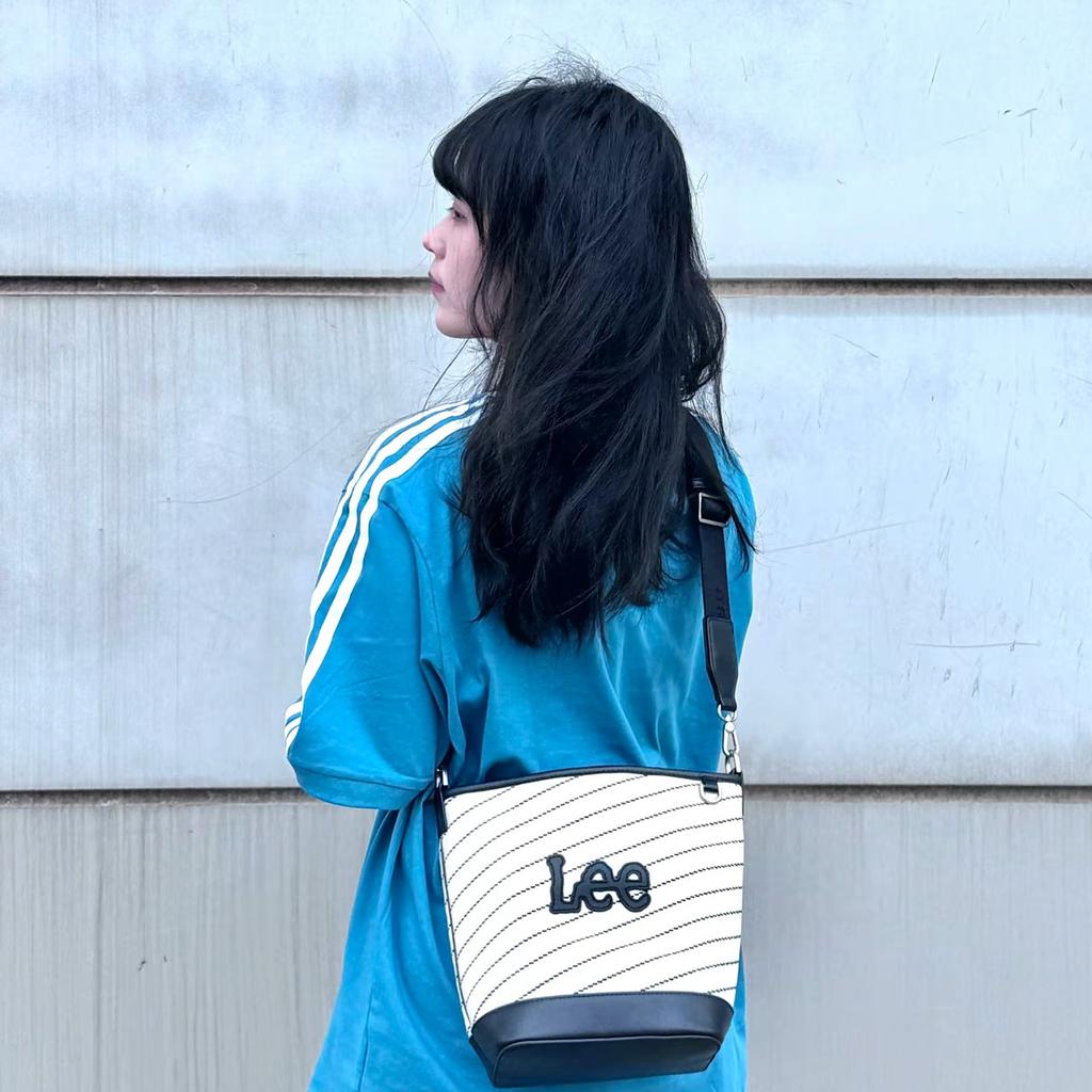 New Lee Fabric Crossbody Bag, Shoulder Bag, Adjustable Strap Regular Women's Ecru LE240071M-903