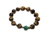 Natural Yellow Tiger Eye and Malachite Beaded Bracelet - High-End Crystal Birthday Gift